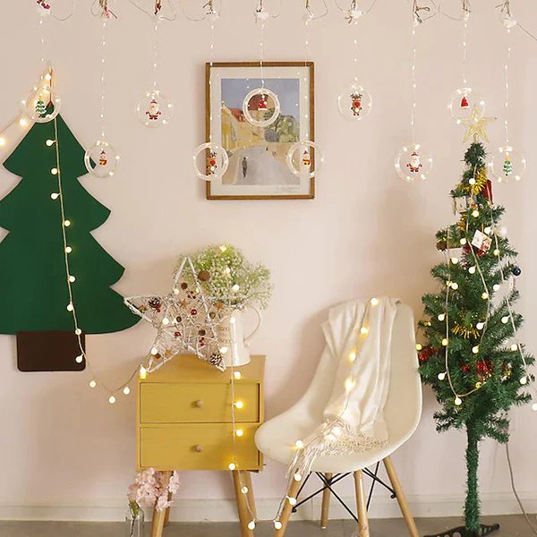 Lisslune | Christmas Lights LED Holiday Light - LED Light Fairy Curtain String Lights