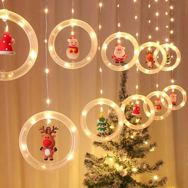 Lisslune | Christmas Lights LED Holiday Light - LED Light Fairy Curtain String Lights