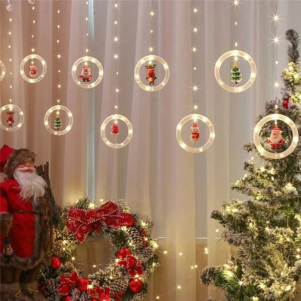 Lisslune | Christmas Lights LED Holiday Light - LED Light Fairy Curtain String Lights