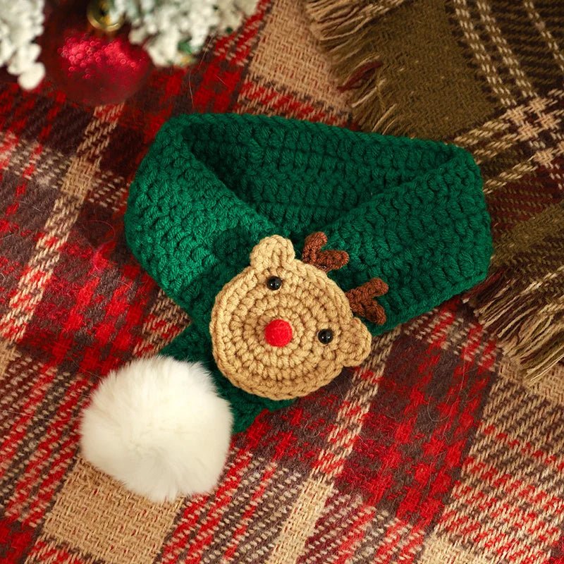 Lisslune | Christmas Pet Scarf & Hat – Adorable Red Scarf for Kittens & Puppies, Perfect Holiday Gift & Festive Accessory