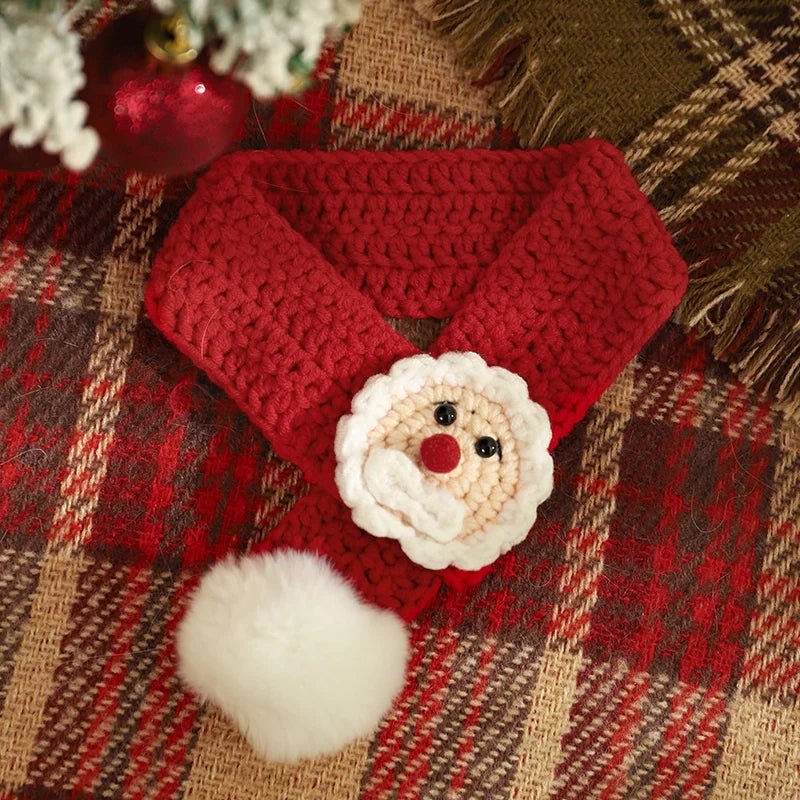 Lisslune | Christmas Pet Scarf & Hat – Adorable Red Scarf for Kittens & Puppies, Perfect Holiday Gift & Festive Accessory