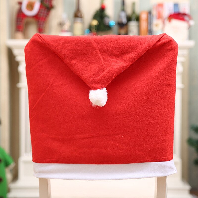 Lisslune | Christmas Santa Hat Chair Covers - Festive Chair Elegance - 4 piece set
