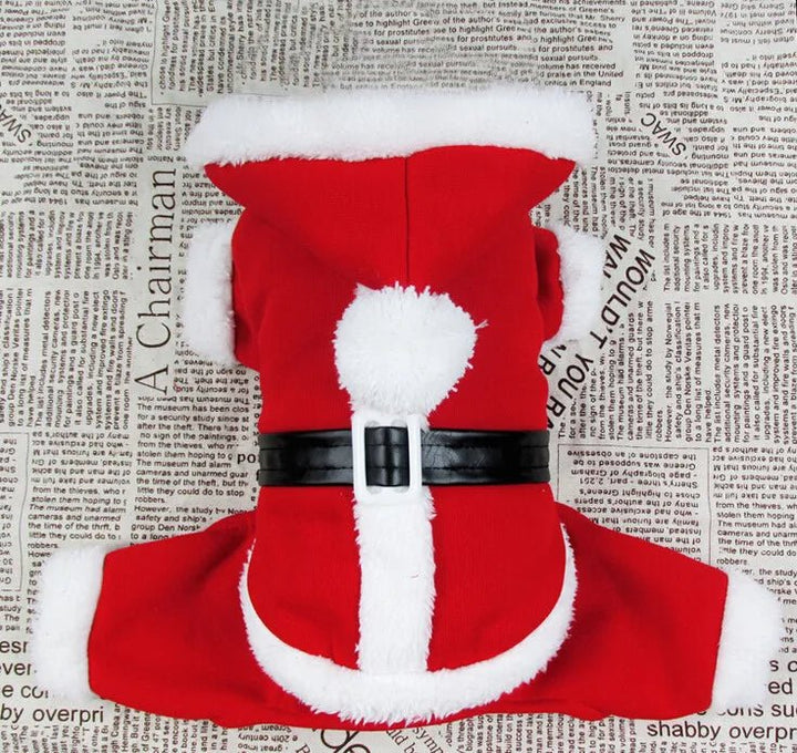 Lisslune | Christmas Santa Suit for Dogs – Cozy Hooded Christmas Outfit for Festive Four-Legged Friends