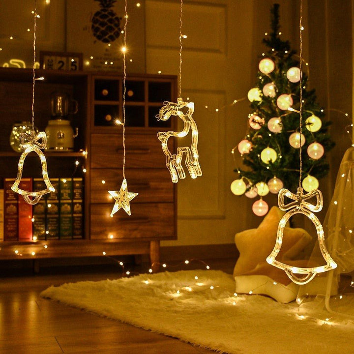 Lisslune | Christmas String Lights - LED Star Curtain  Fairy String Lights Christmas Decoration