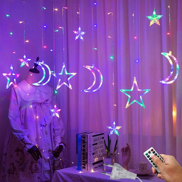Lisslune | Christmas String Lights - LED Star Curtain  Fairy String Lights Christmas Decoration