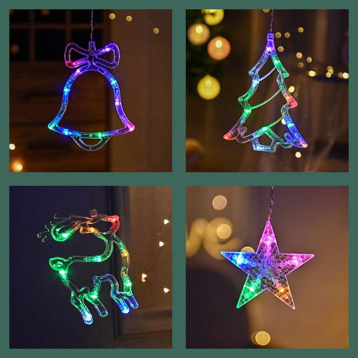 Lisslune | Christmas String Lights - LED Star Curtain  Fairy String Lights Christmas Decoration