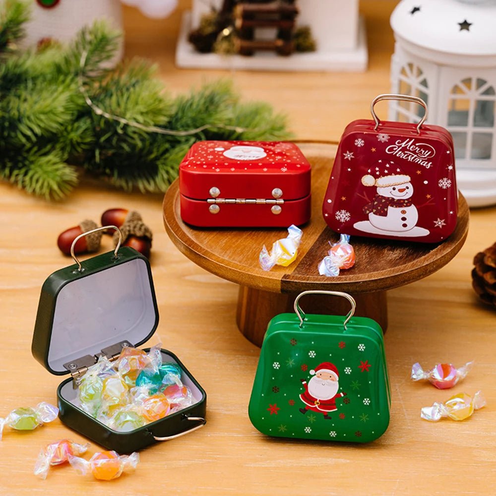 Lisslune | Christmas Tin Gift Box Set   – Charming Metal Storage Boxes with Lids for Holiday Treats