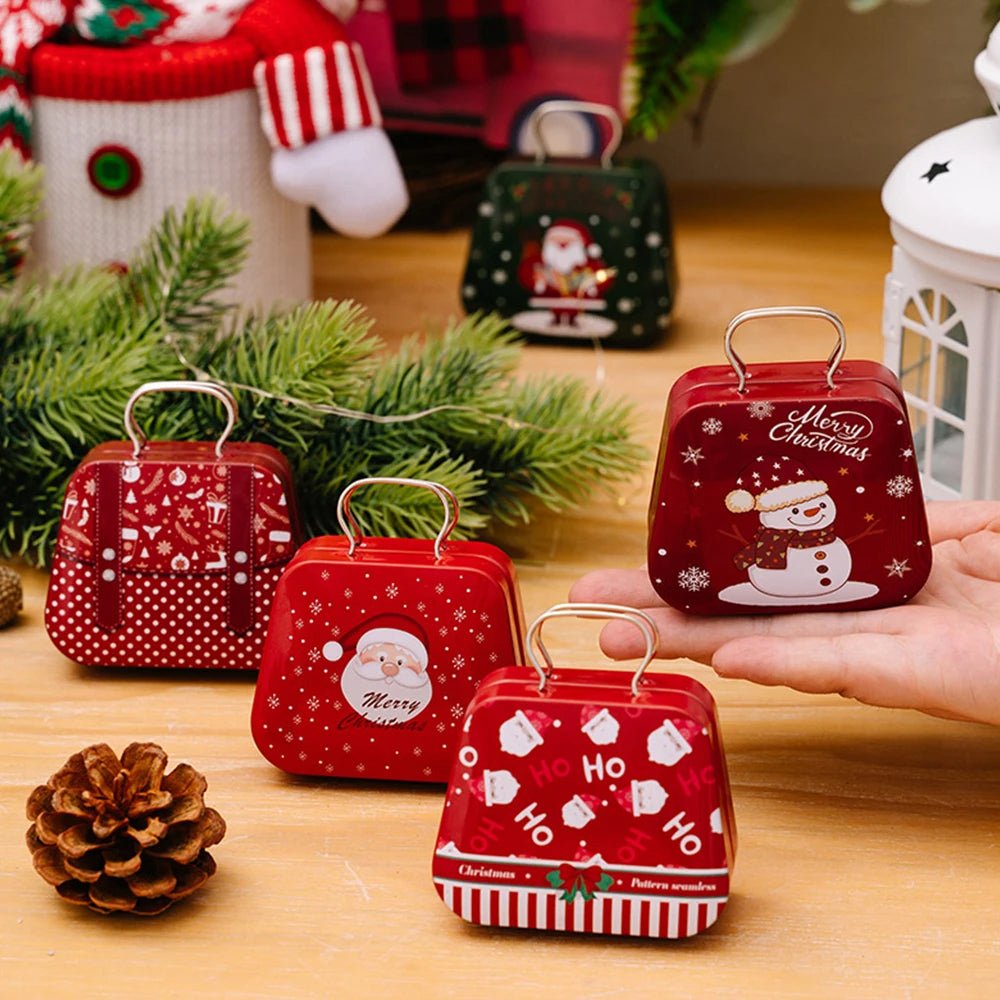 Lisslune | Christmas Tin Gift Box Set   – Charming Metal Storage Boxes with Lids for Holiday Treats