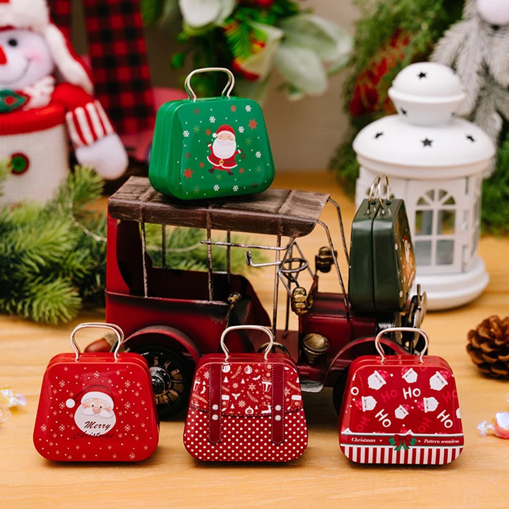 Lisslune | Christmas Tin Gift Box Set   – Charming Metal Storage Boxes with Lids for Holiday Treats