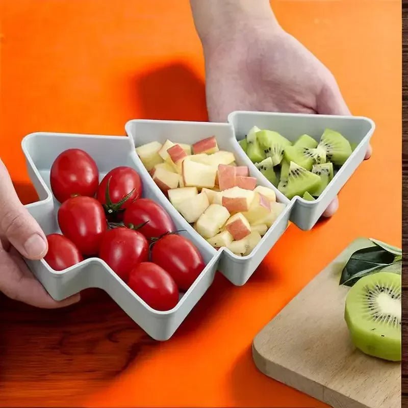 Lisslune | Christmas Tree-Shaped Snack Plates - Set of 4 – Perfect for Candy, Nuts, Fruits, and Desserts at Parties & Holidays