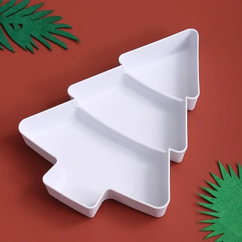 Lisslune | Christmas Tree-Shaped Snack Plates - Set of 4 – Perfect for Candy, Nuts, Fruits, and Desserts at Parties & Holidays