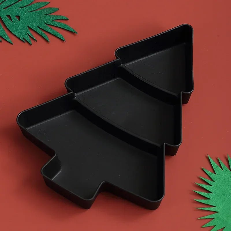 Lisslune | Christmas Tree-Shaped Snack Plates - Set of 4 – Perfect for Candy, Nuts, Fruits, and Desserts at Parties & Holidays