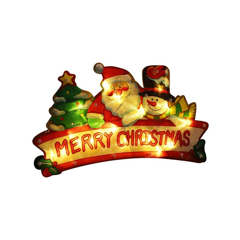 Lisslune | Christmas Window Hanging Lights - Battery Operated Christmas Lighted Decorations
