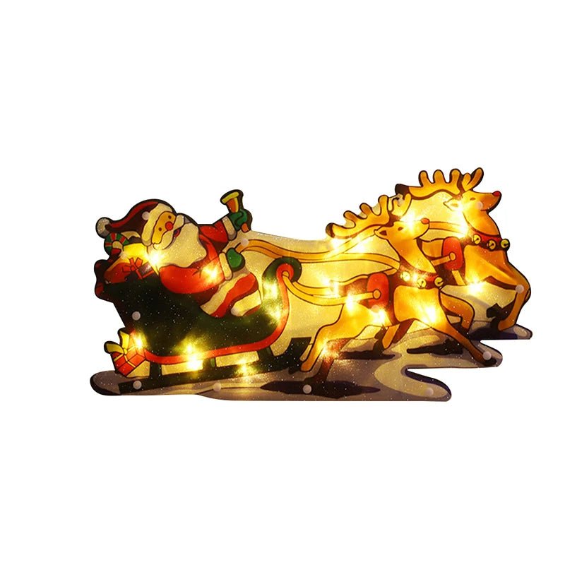 Lisslune | Christmas Window Hanging Lights - Battery Operated Christmas Lighted Decorations
