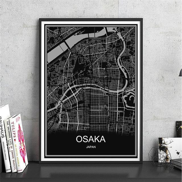 Lisslune | City map Munich Oil painting