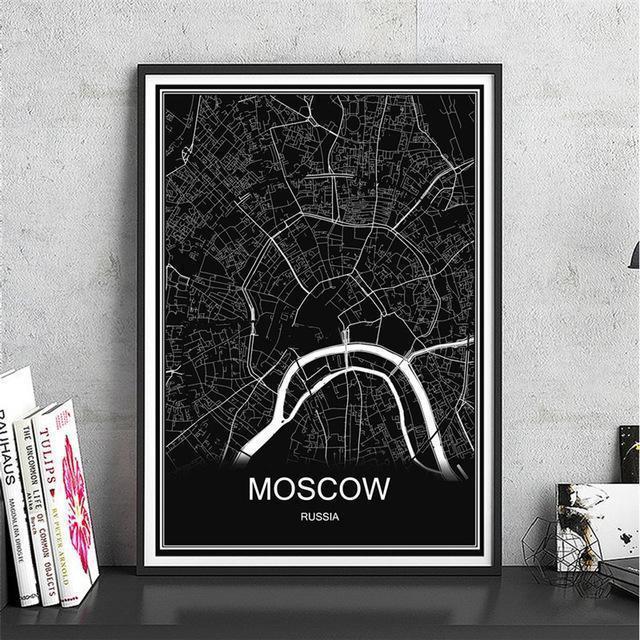 Lisslune | City map Munich Oil painting