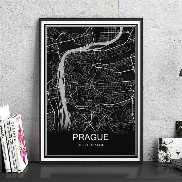 Lisslune | City map Munich Oil painting
