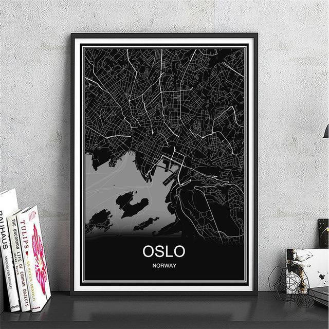 Lisslune | City map Munich Oil painting