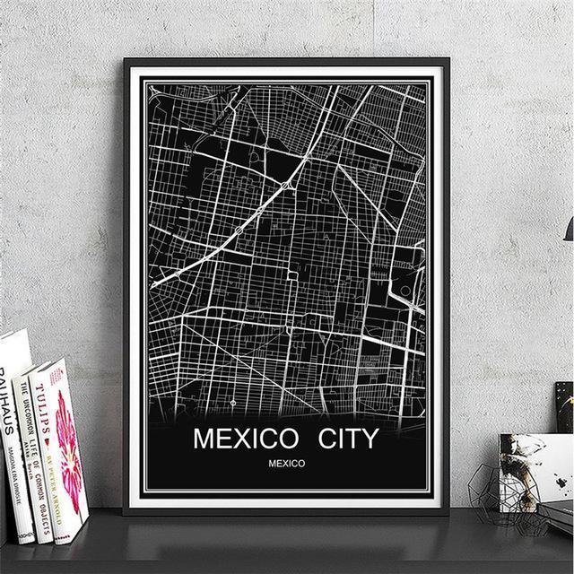 Lisslune | City map Munich Oil painting
