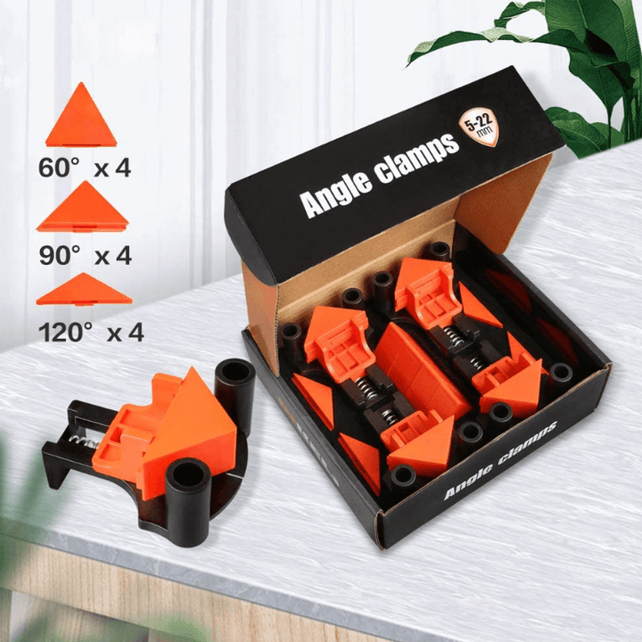 Lisslune | CORNERMATE – Adjustable 4-Way Corner Clamp Set for Perfect 60°, 90°, and 120° Angles