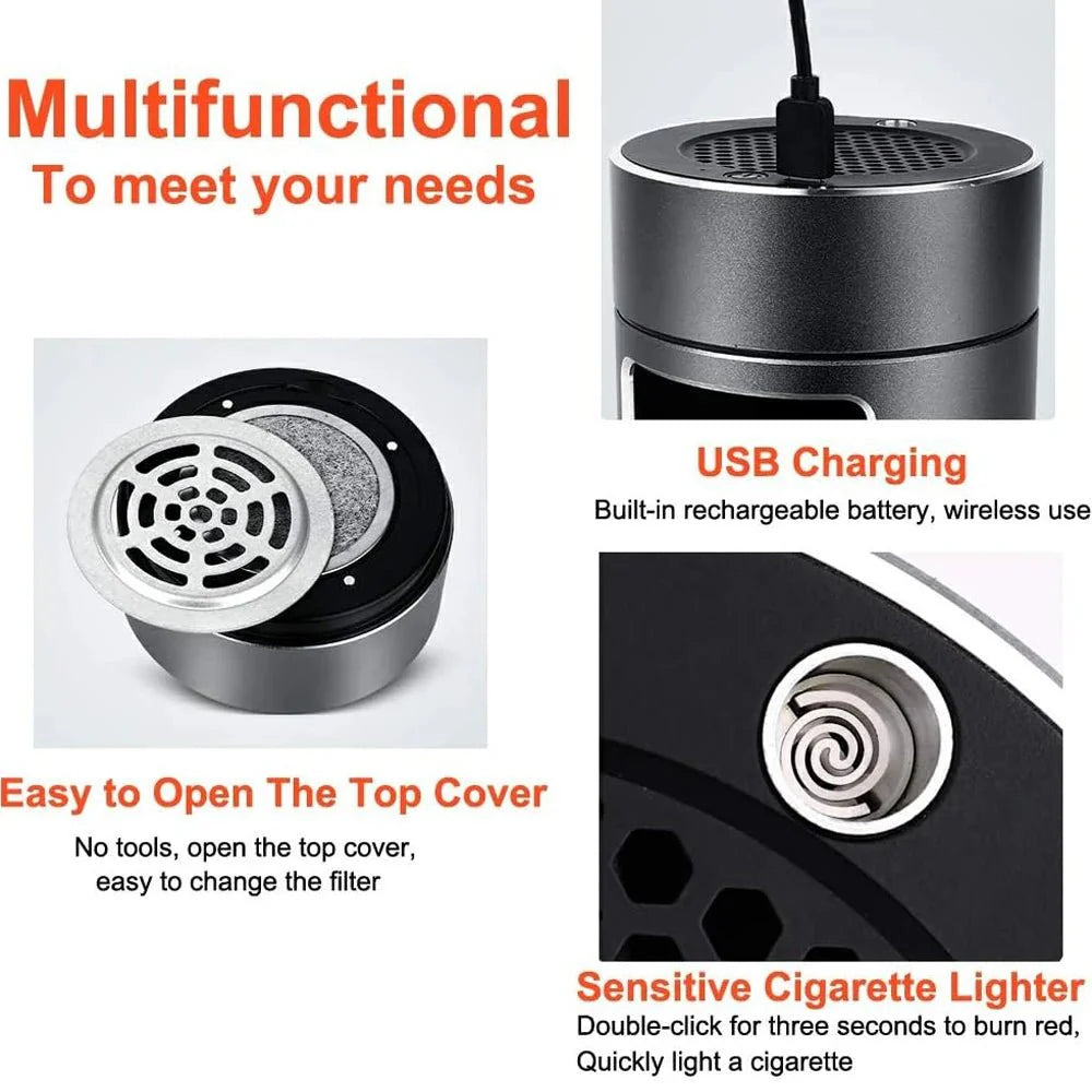 Lisslune | CLARASH – Smart USB Smokeless Ashtray with Advanced Air Filter