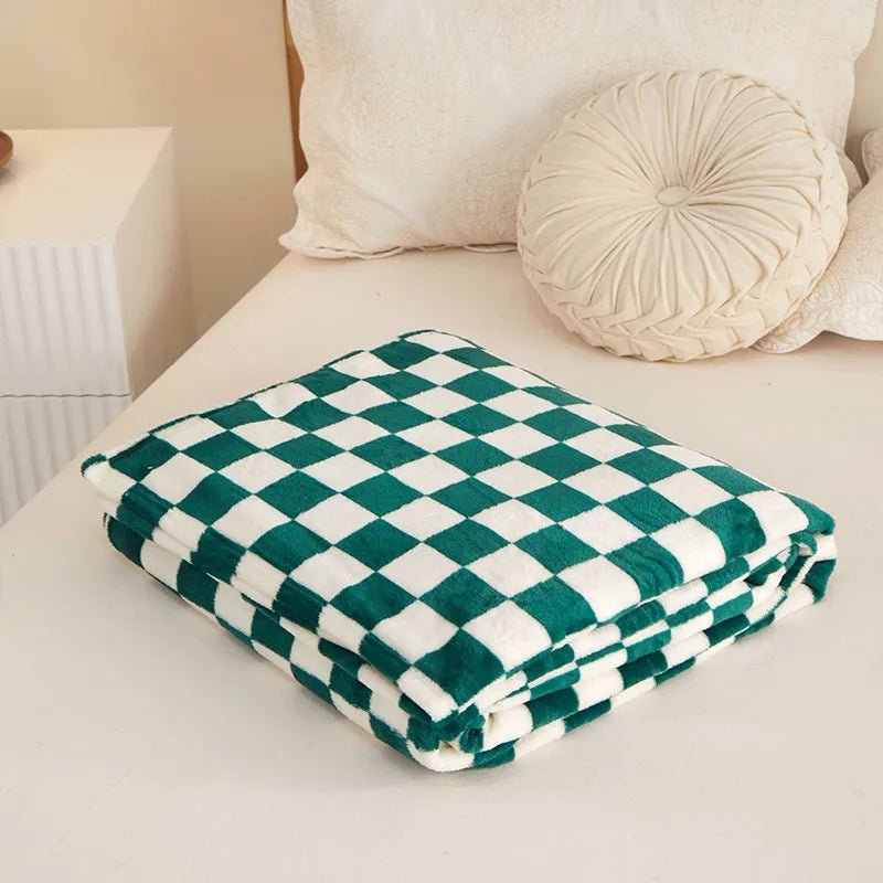 Lisslune | Classic Checkered Pattern Sofa Blanket