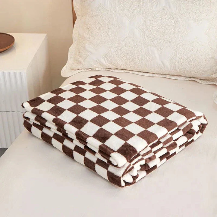 Lisslune | Classic Checkered Pattern Sofa Blanket