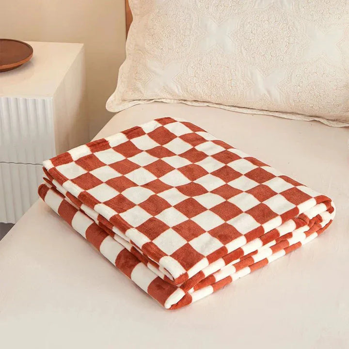 Lisslune | Classic Checkered Pattern Sofa Blanket