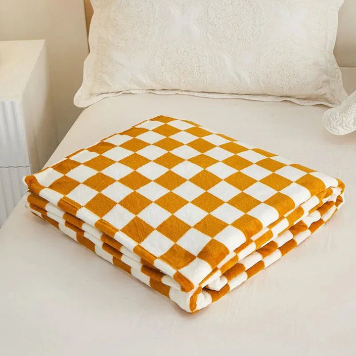 Lisslune | Classic Checkered Pattern Sofa Blanket