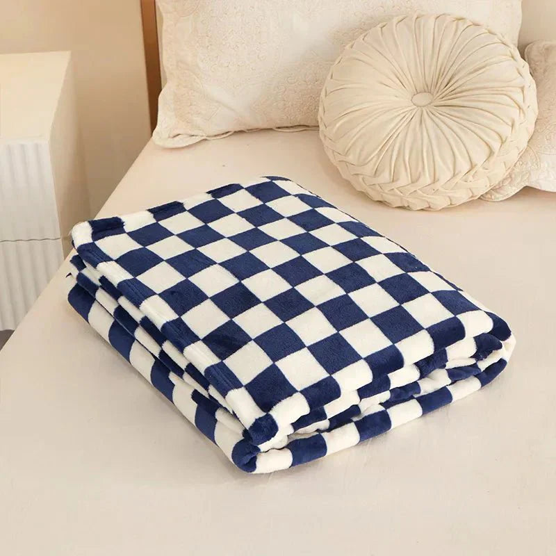 Lisslune | Classic Checkered Pattern Sofa Blanket