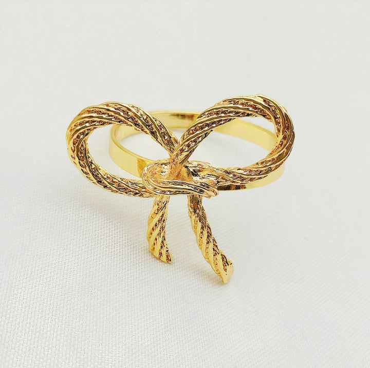 Lisslune | Bow Napkin Ring Set of 6 for Home Decor