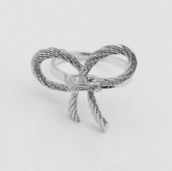 Lisslune | Bow Napkin Ring Set of 6 for Home Decor
