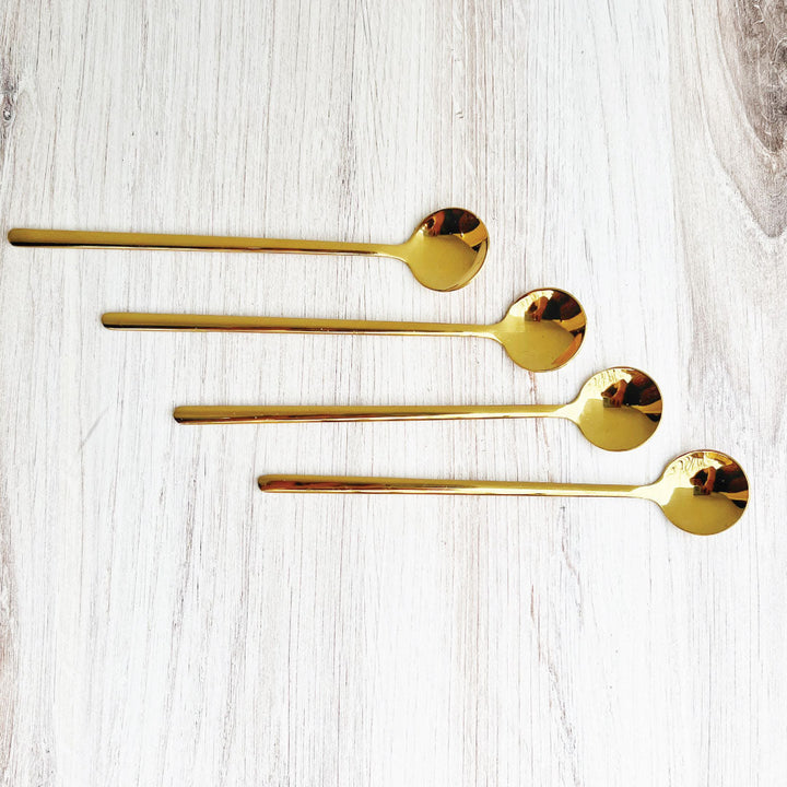 Lisslune | Trendy Espresso & Dessert Spoon Set with 4 Pieces