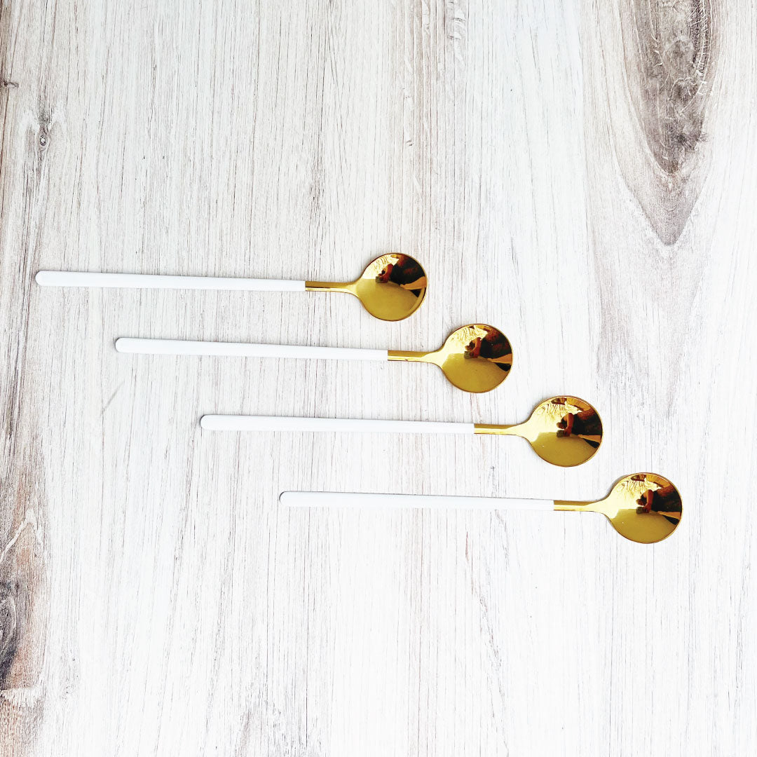 Lisslune | Trendy Espresso & Dessert Spoon Set with 4 Pieces