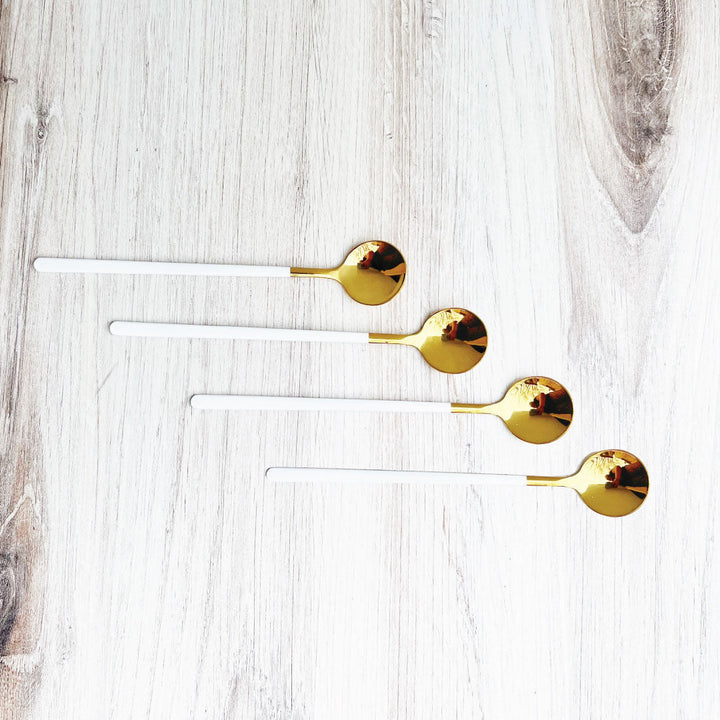 Lisslune | Trendy Espresso & Dessert Spoon Set with 4 Pieces