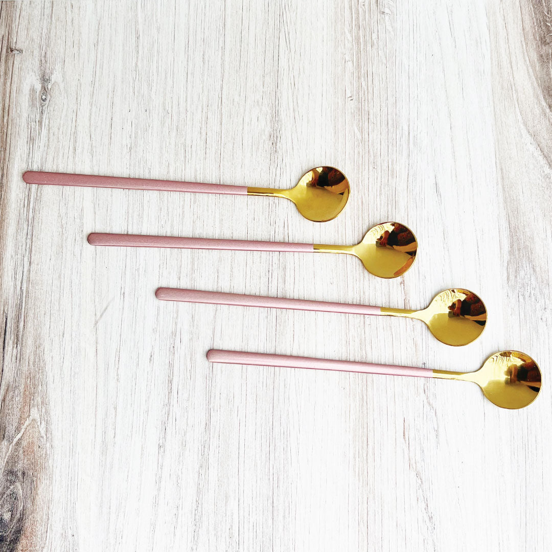 Lisslune | Trendy Espresso & Dessert Spoon Set with 4 Pieces