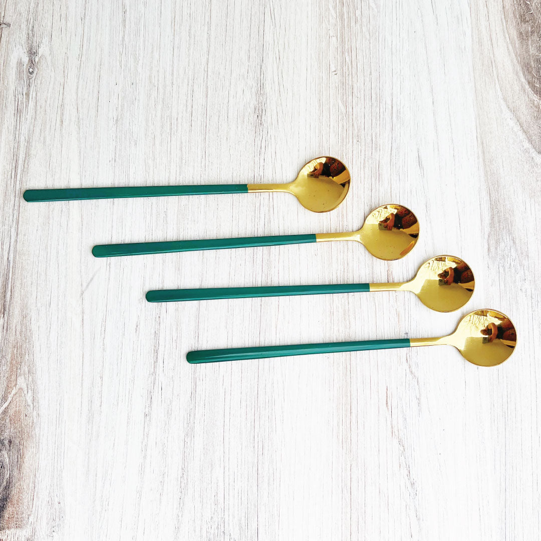 Lisslune | Trendy Espresso & Dessert Spoon Set with 4 Pieces