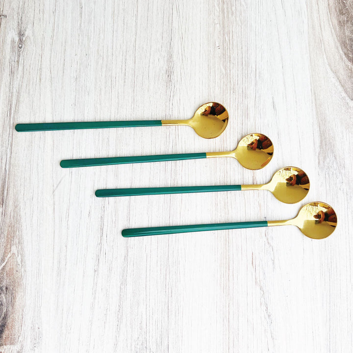 Lisslune | Trendy Espresso & Dessert Spoon Set with 4 Pieces