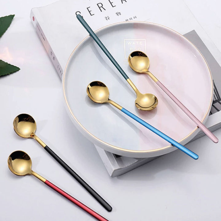 Lisslune | Trendy Espresso & Dessert Spoon Set with 4 Pieces