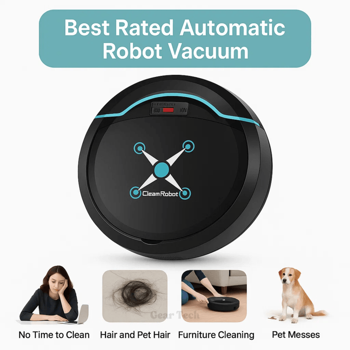 Lisslune | Cleanbot – Smart Robot Vacuum and Mop for Effortless Floor Cleaning