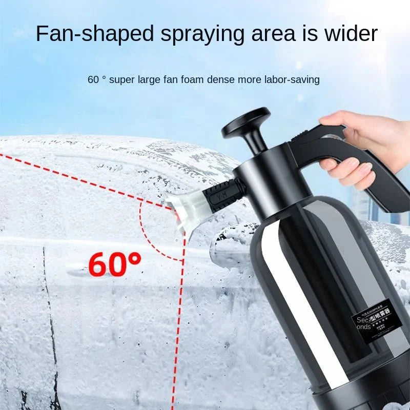 Lisslune | CleanPro 2L Foam Sprayer – Hand Pump with Versatile Nozzles for Car Wash, Window Cleaning, and Garden Irrigation