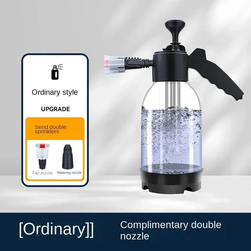 Lisslune | CleanPro 2L Foam Sprayer – Hand Pump with Versatile Nozzles for Car Wash, Window Cleaning, and Garden Irrigation