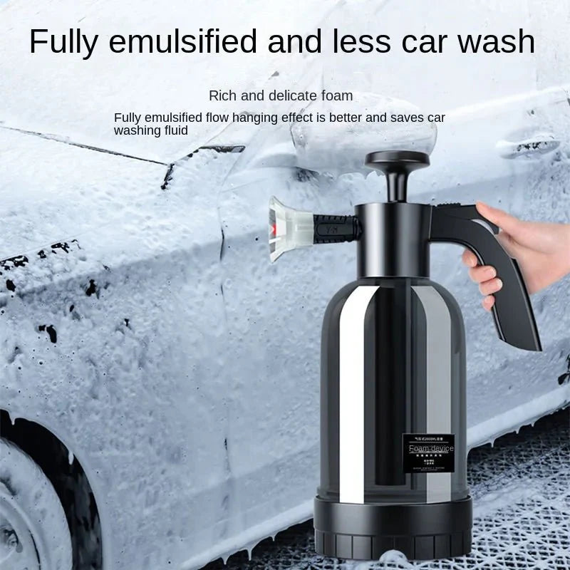 Lisslune | CleanPro 2L Foam Sprayer – Hand Pump with Versatile Nozzles for Car Wash, Window Cleaning, and Garden Irrigation