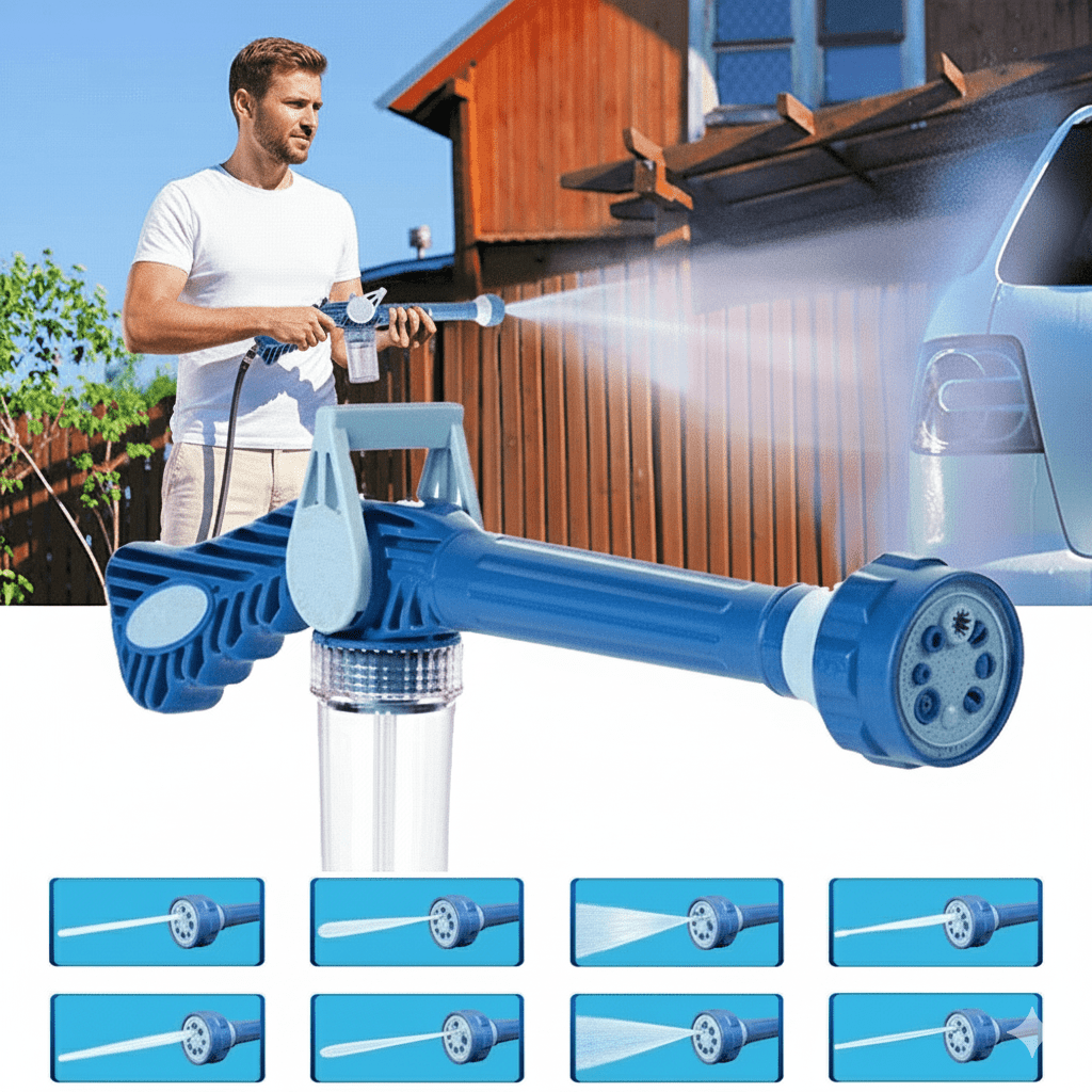 Lisslune | CLEANSTREAM – High-Pressure Water Gun with Soap Dispenser