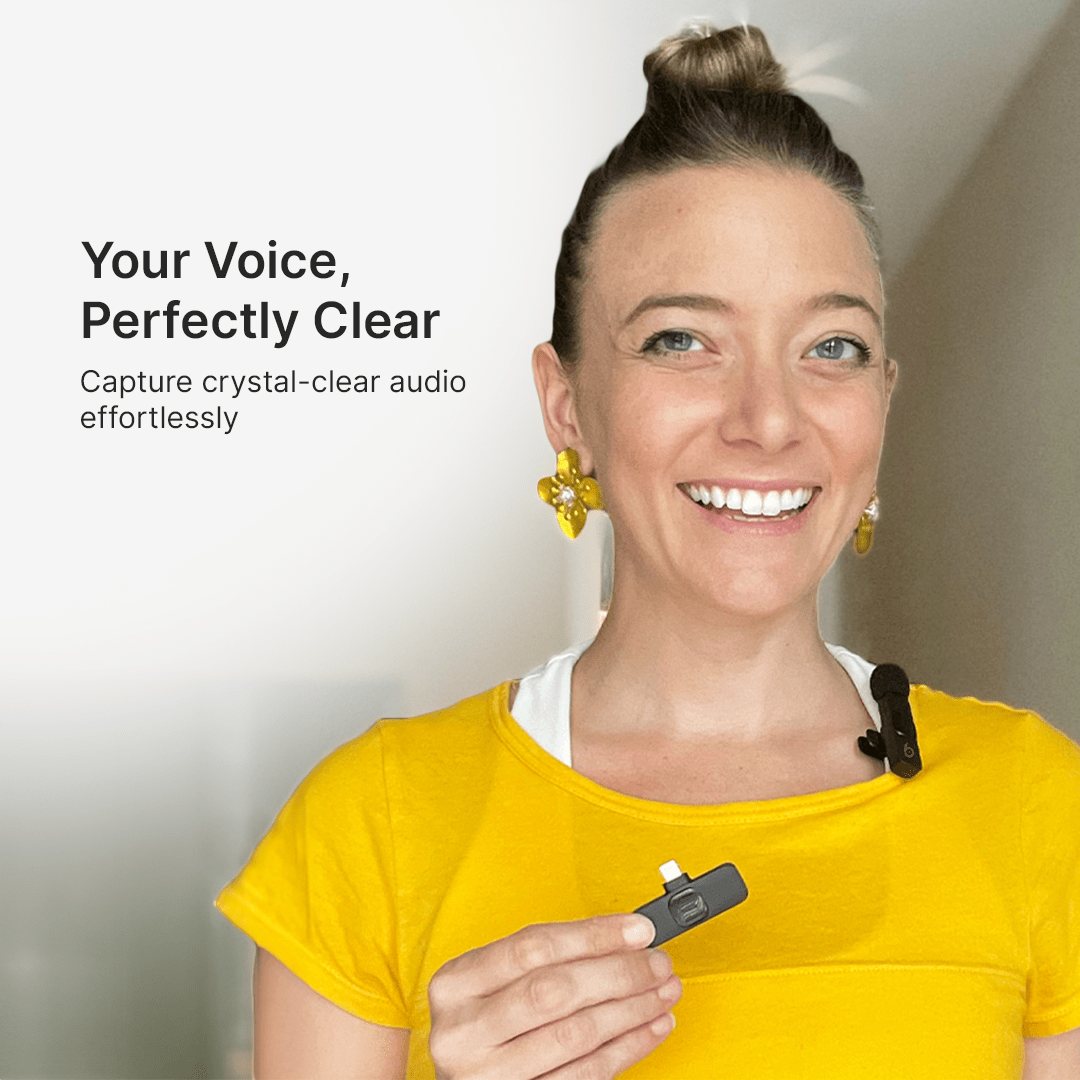 Lisslune | Mini Wireless Lavalier Micophone | For Content Creators & Video Recording