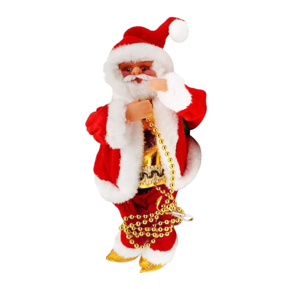 Lisslune | Climbing Santa Claus Christmas Ornament - Climbing Santa with Light Music Indoor and Outdoor Christmas Decor