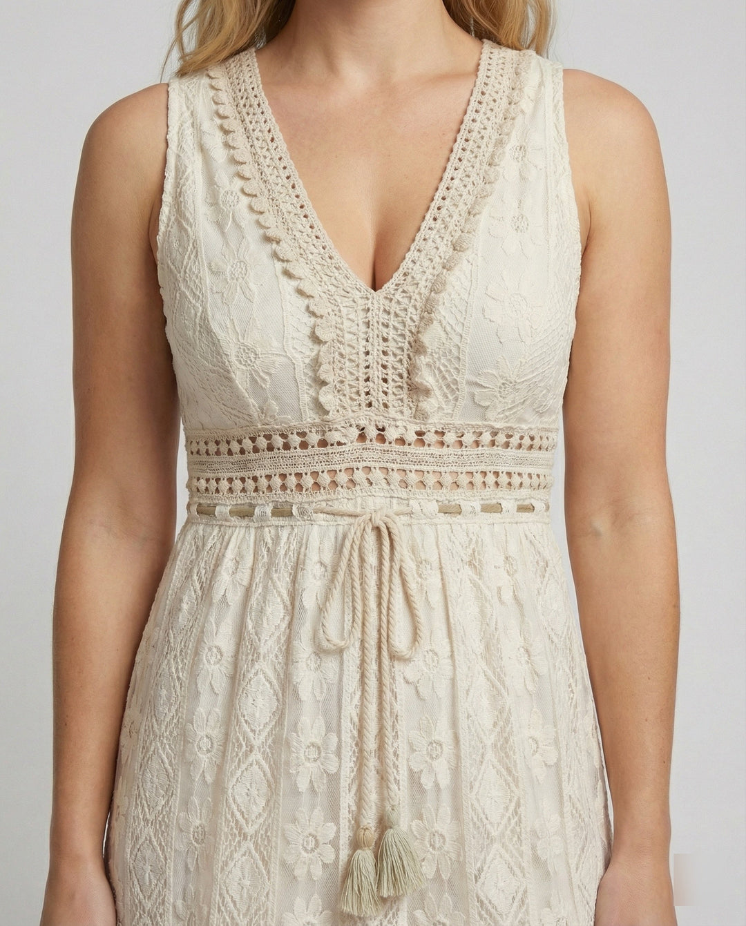Lisslune | Graceful Boho Lace Dress for Summer