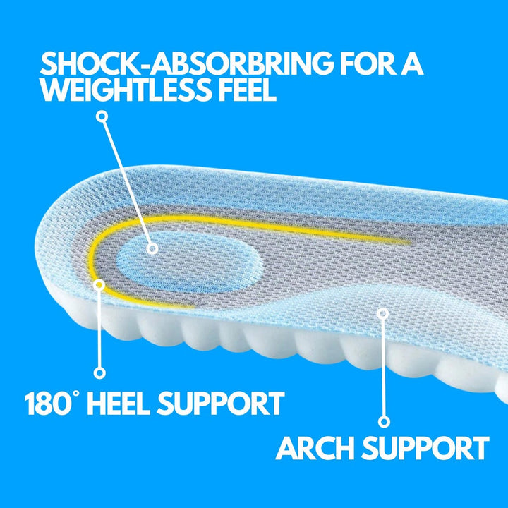 Lisslune | Orthopedic Insoles for Flat Feet | Memory Foam Arch Support | Comfort and Pain Relief