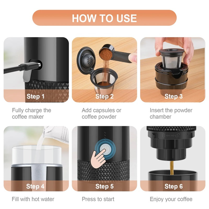 Lisslune | 2 in 1 Portable Coffee Maker