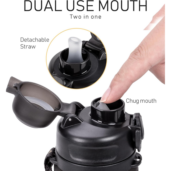 Lisslune | Collapsible 600 ml Silicone Water Bottle - Leakproof & BPA-free
